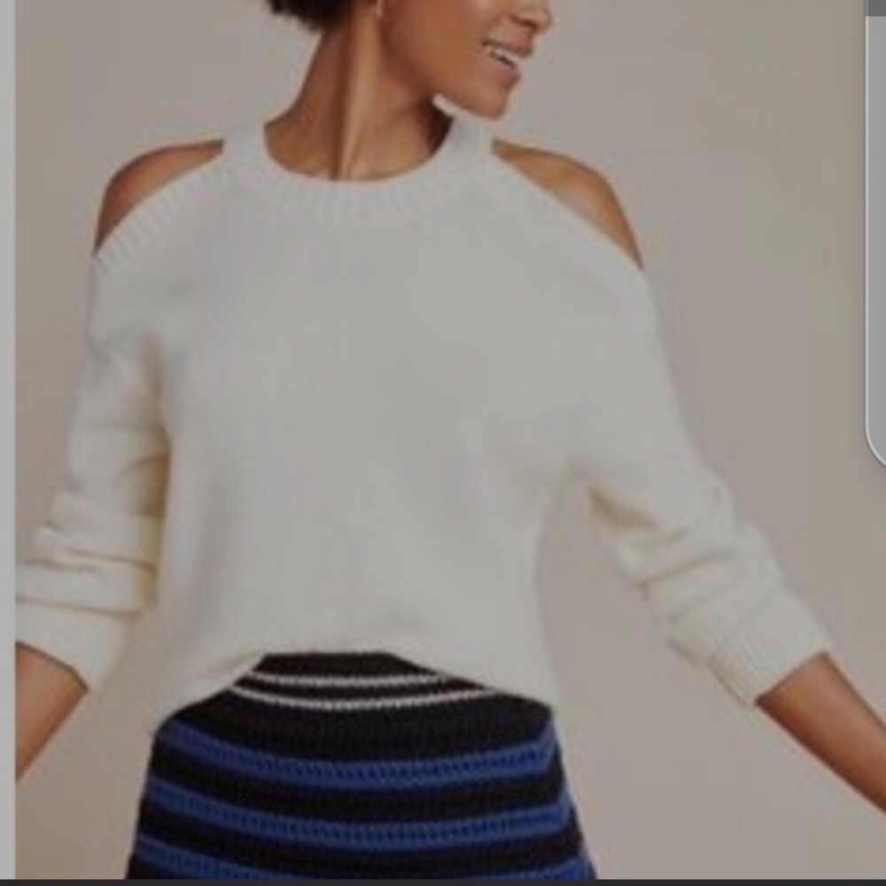 Anthropologie Open Shoulder Sweater Sz. Lg